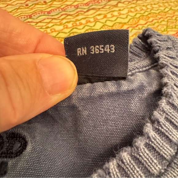 Izod Jeans Blue Ribbed Crewneck Sweater 100% Cotton Size Large - Picture 7 of 10